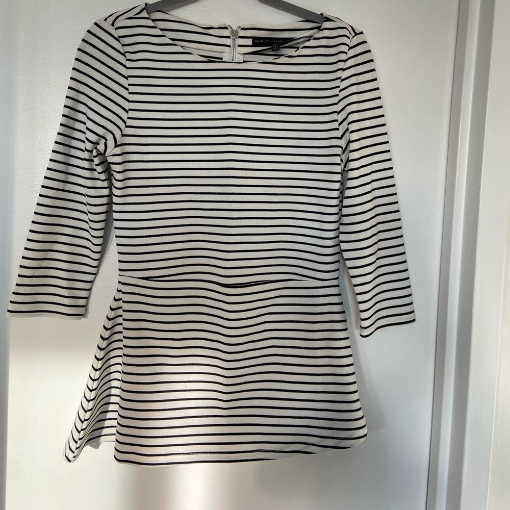 Striped peplum top
